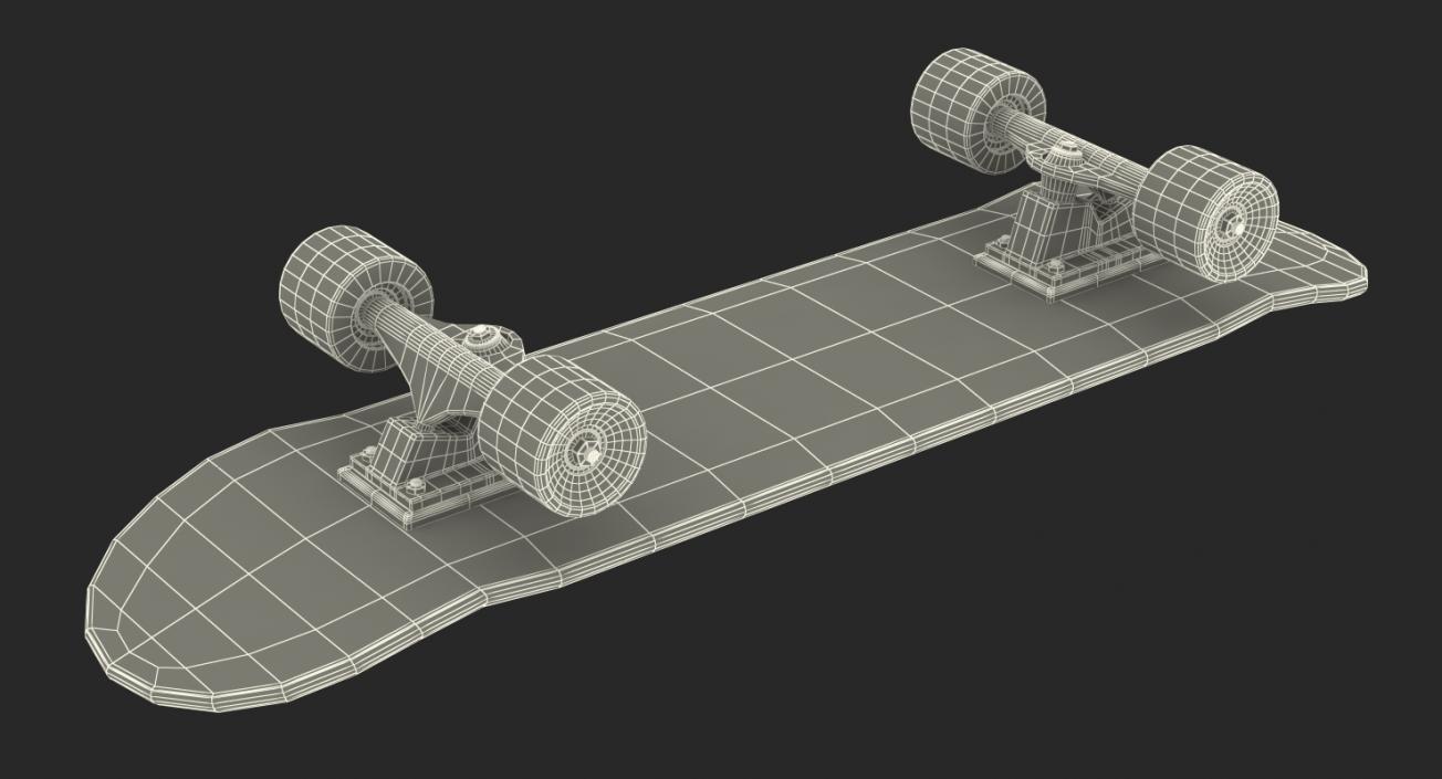 Classic Shape Skateboard 3D model