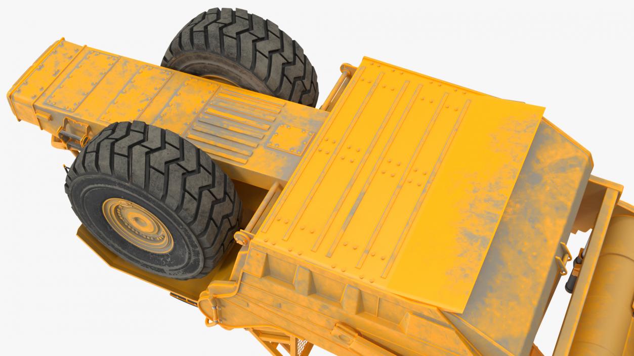 3D model Wheeled Tractor Scraper Dirt Rigged