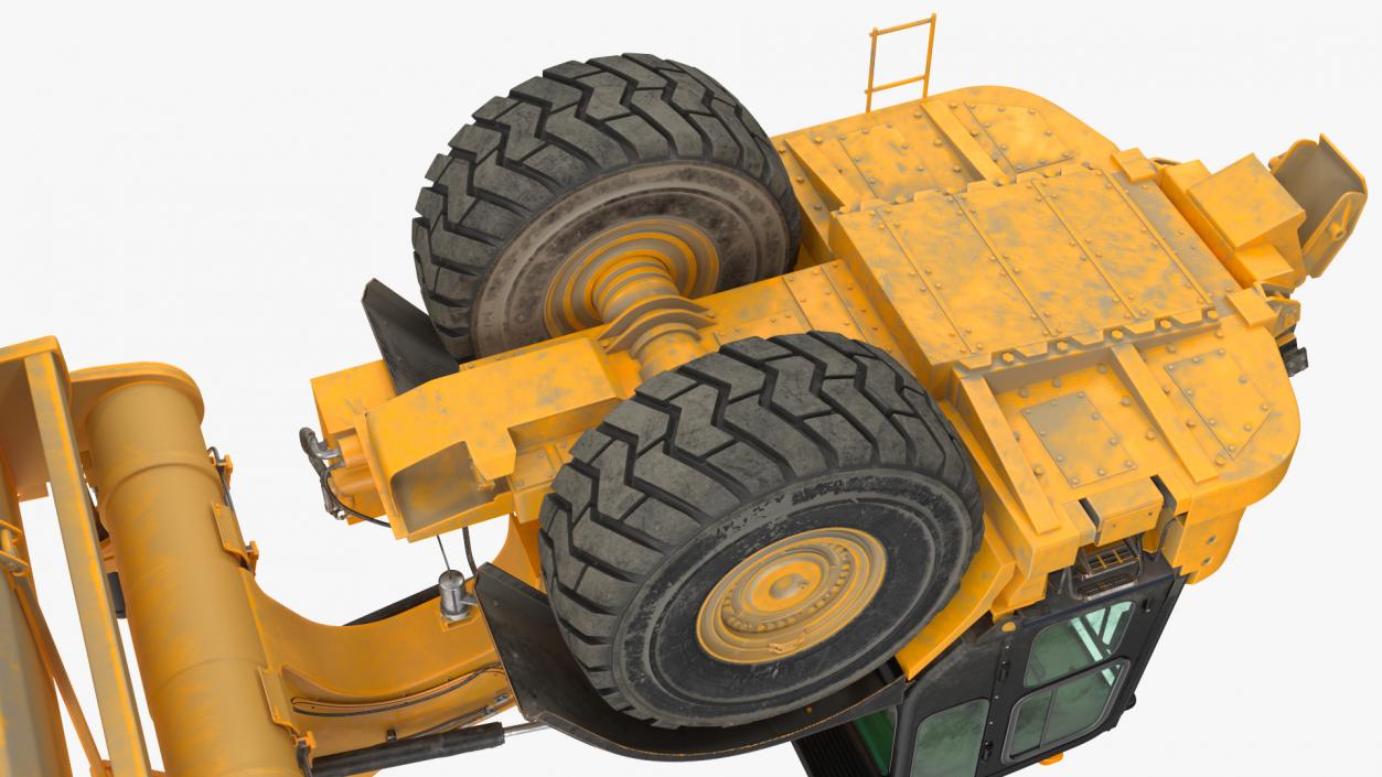 3D model Wheeled Tractor Scraper Dirt Rigged