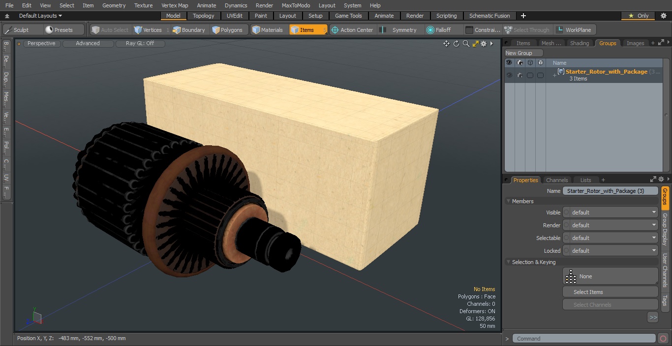 3D Starter Rotor with Package