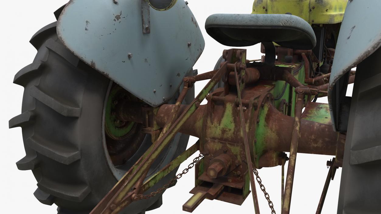 Old Vintage Tractor 3D model