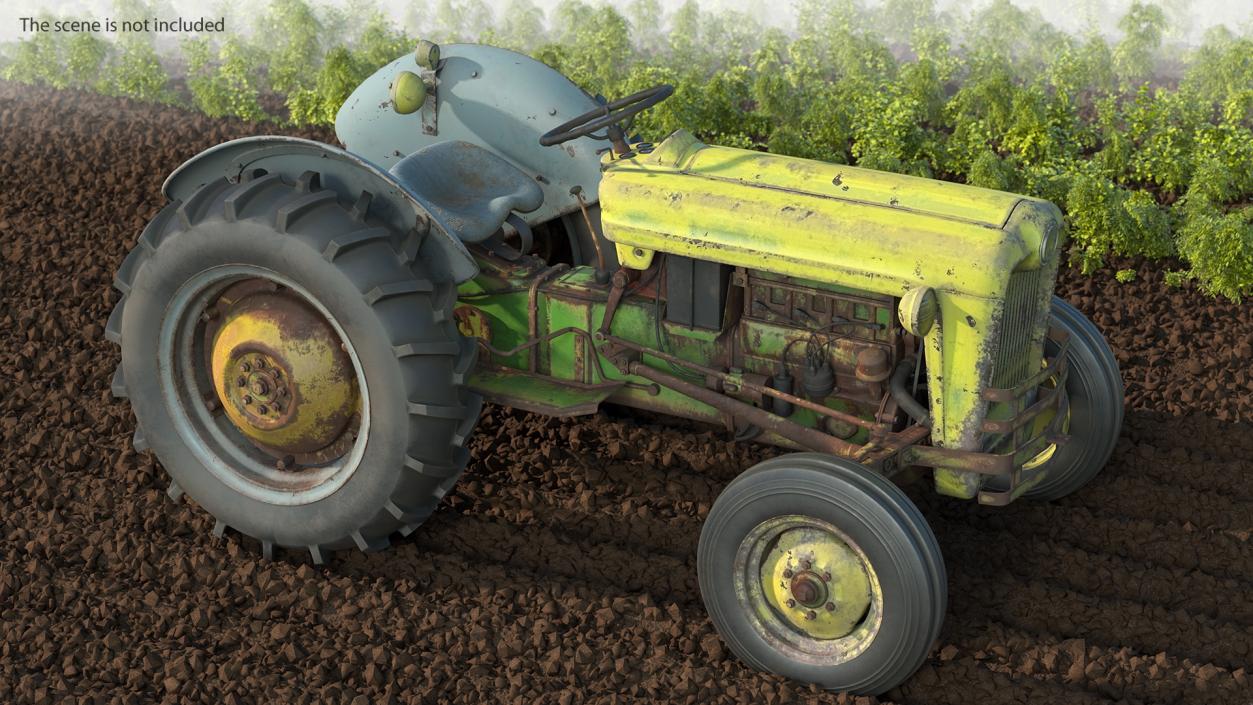 Old Vintage Tractor 3D model