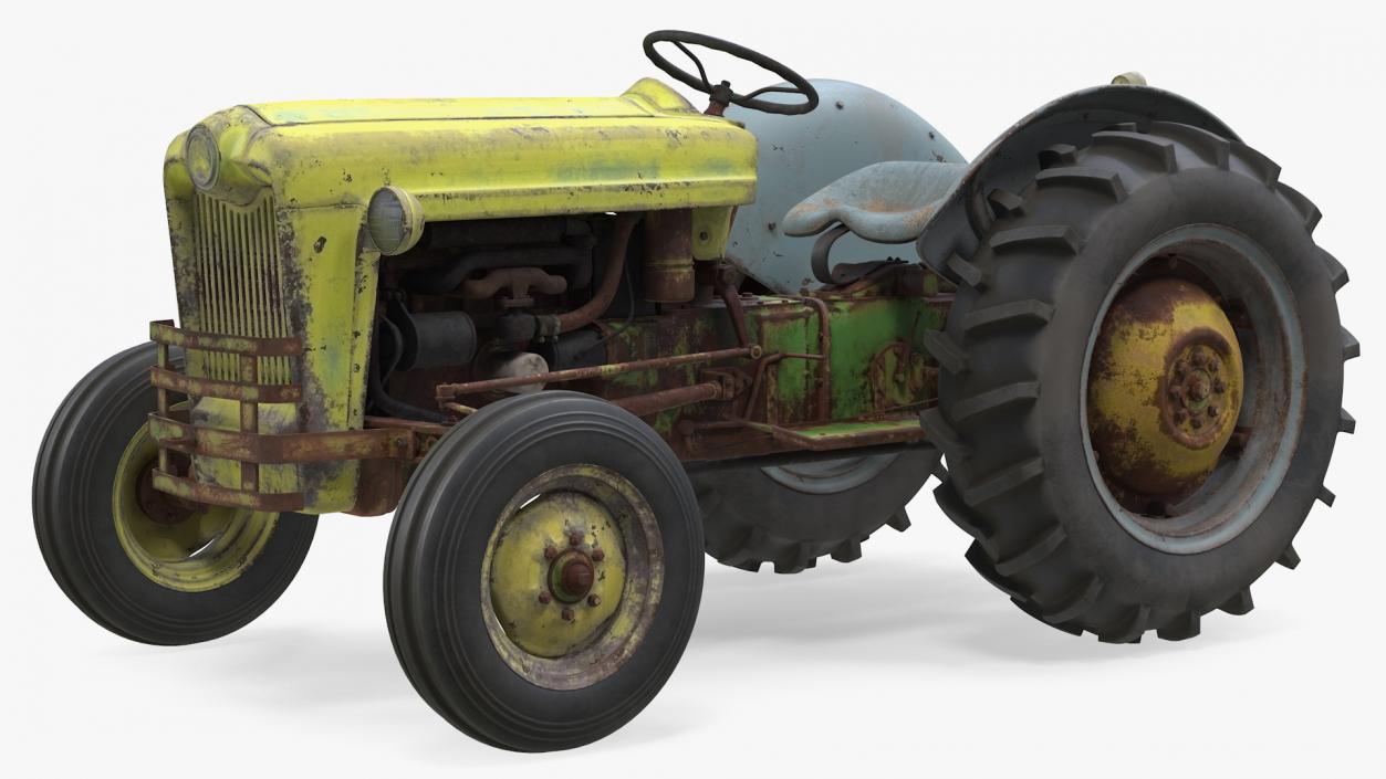 Old Vintage Tractor 3D model