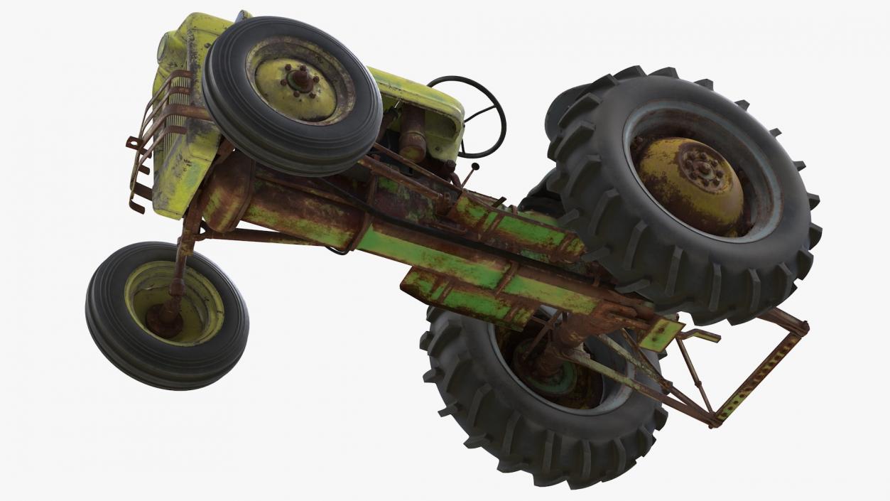 Old Vintage Tractor 3D model