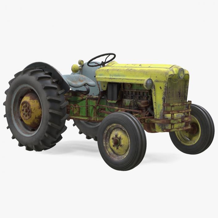 Old Vintage Tractor 3D model