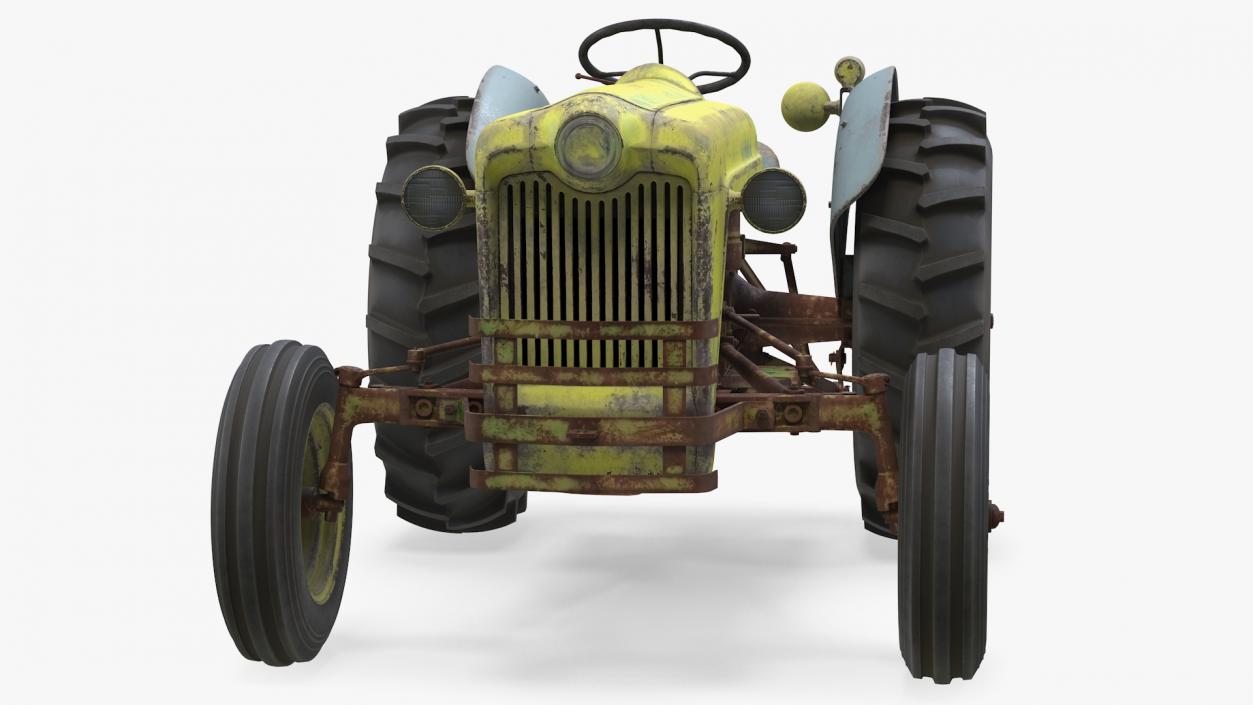 Old Vintage Tractor 3D model