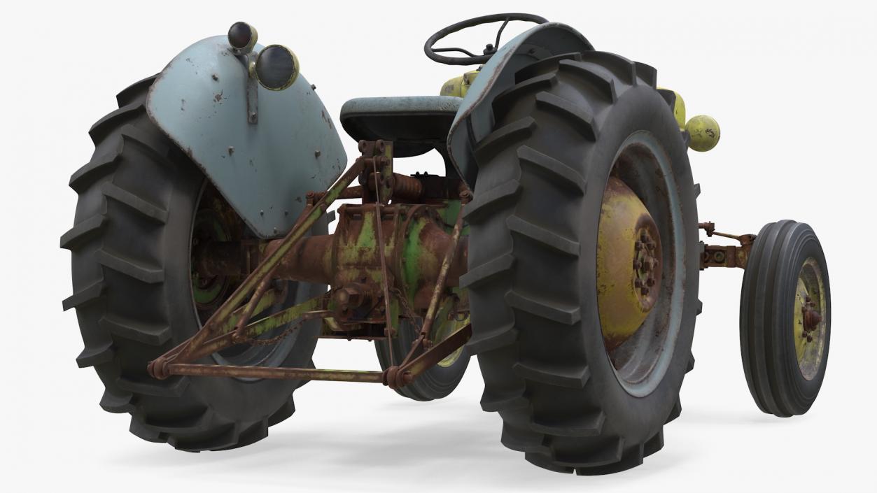 Old Vintage Tractor 3D model