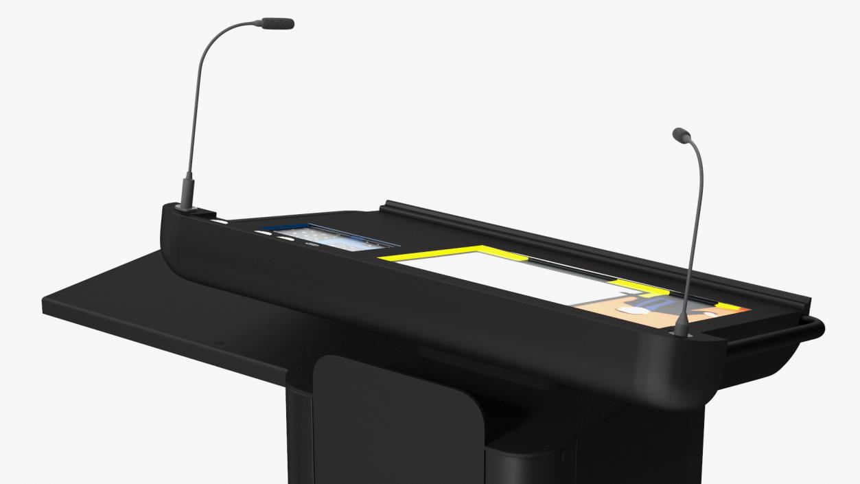 Modern Business Lectern Black 3D model