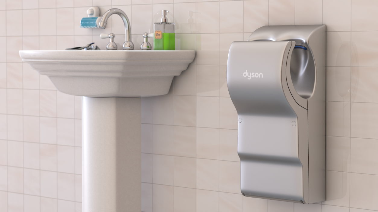 3D Dyson Airblade dB Hand Dryer model