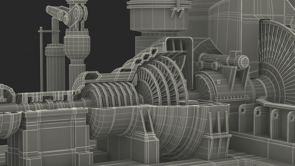 3D model Steam Turbine 2