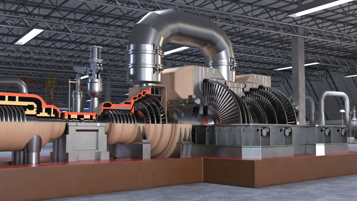 3D model Steam Turbine 2