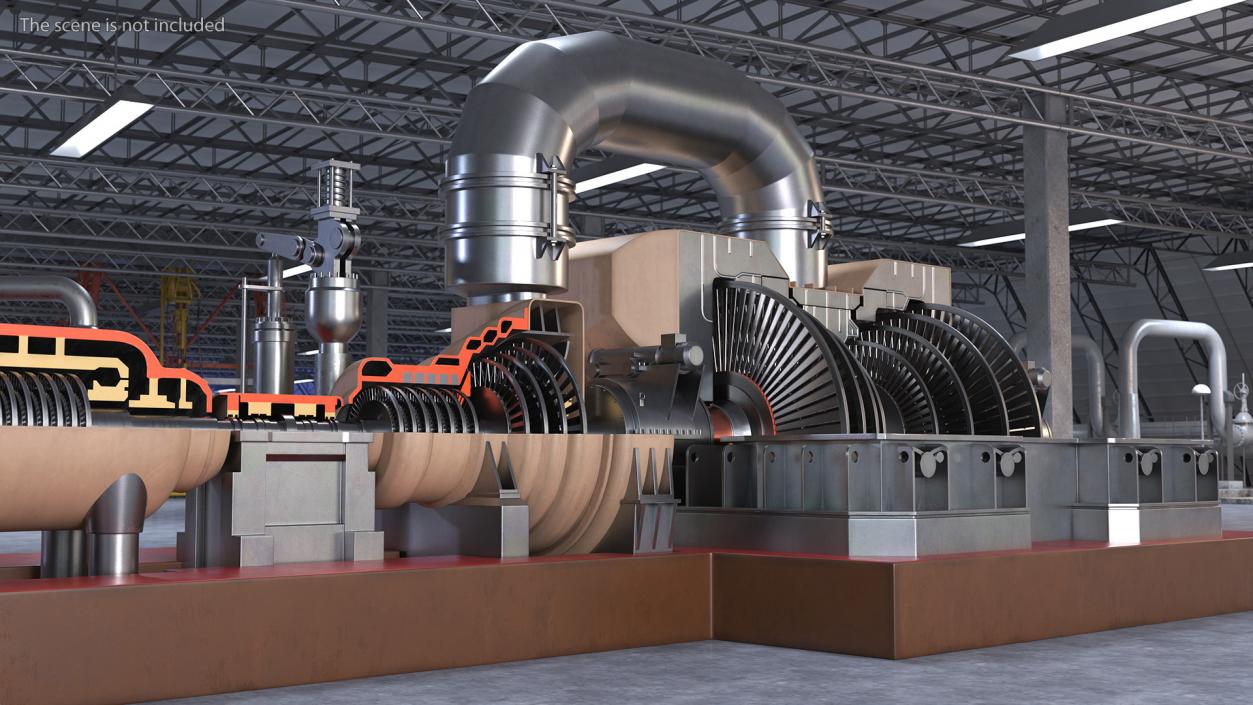 3D model Steam Turbine 2