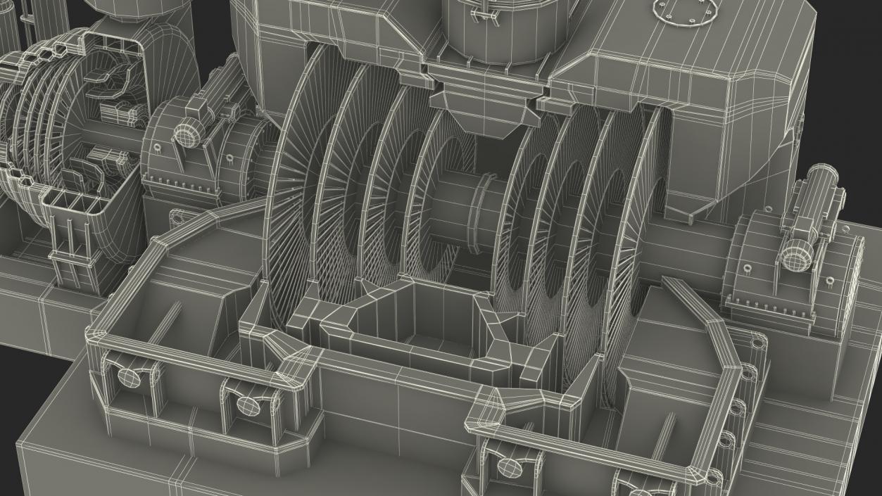 3D model Steam Turbine 2