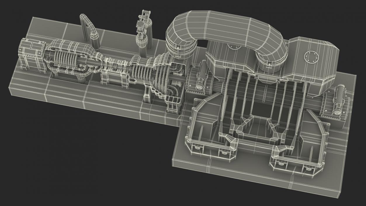 3D model Steam Turbine 2