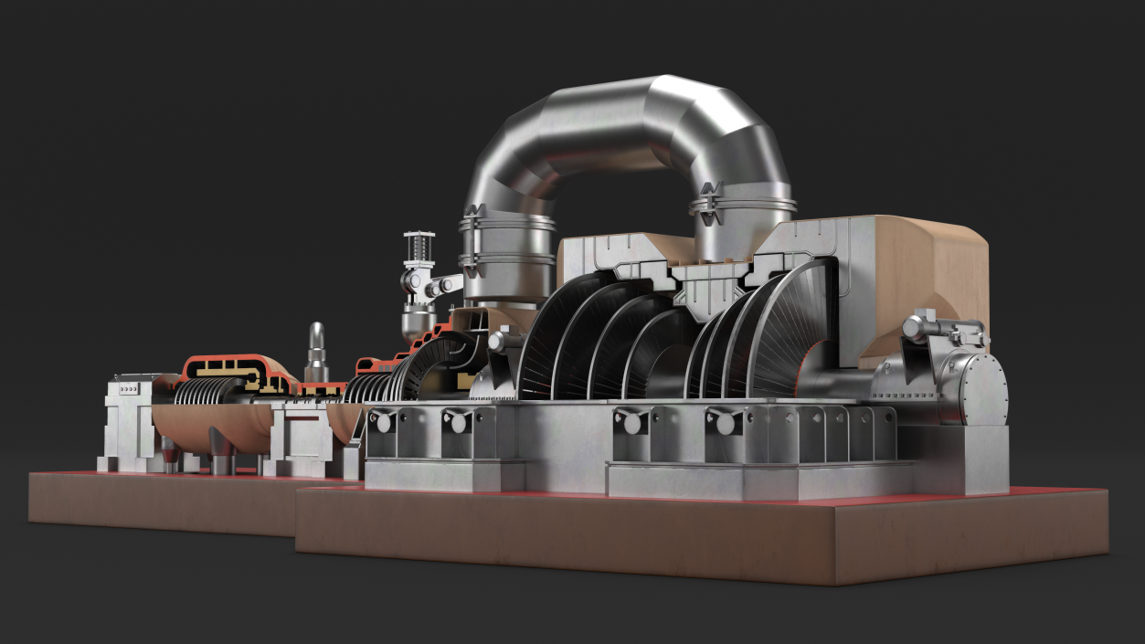 3D model Steam Turbine 2