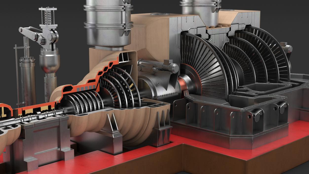 3D model Steam Turbine 2