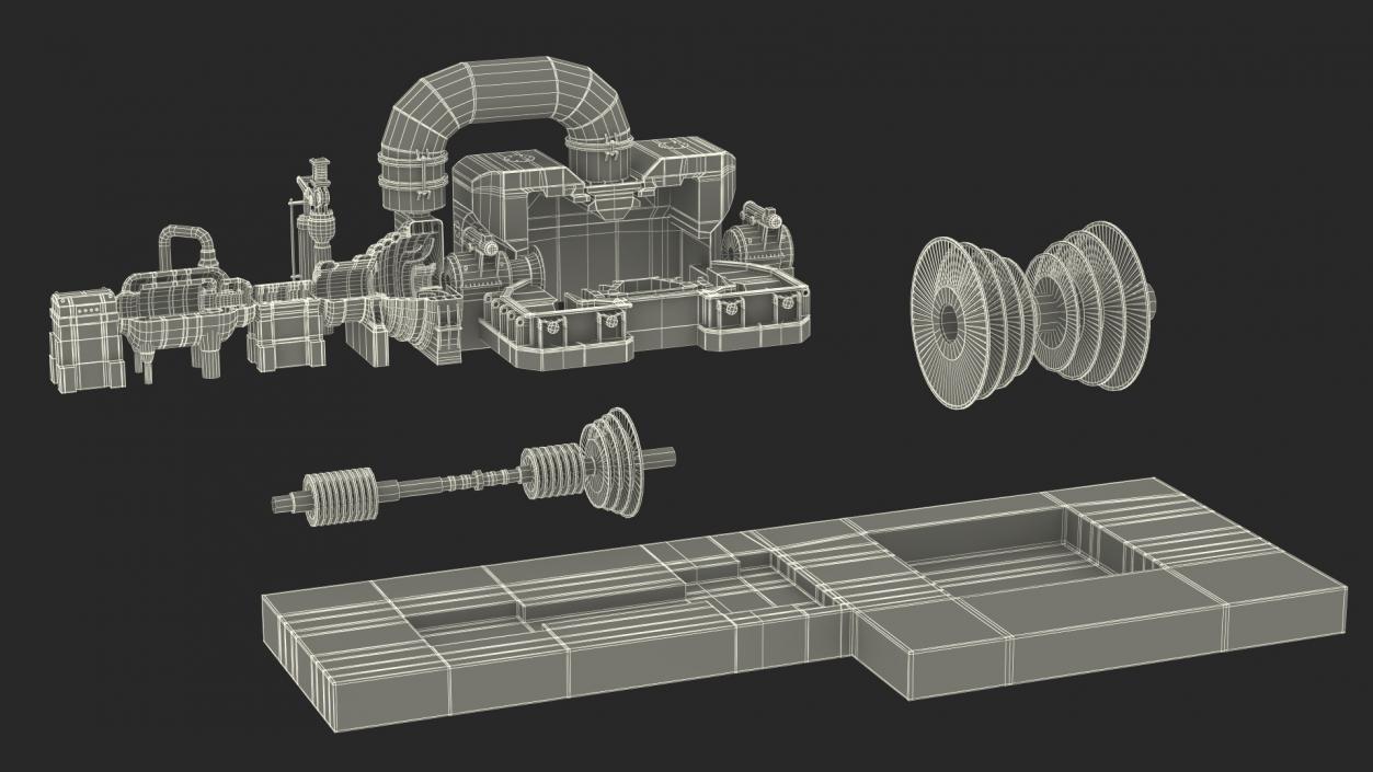 3D model Steam Turbine 2