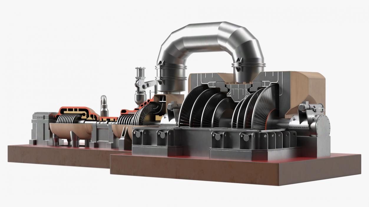 3D model Steam Turbine 2