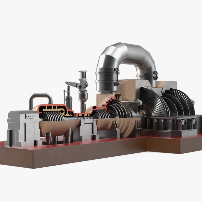 3D model Steam Turbine 2