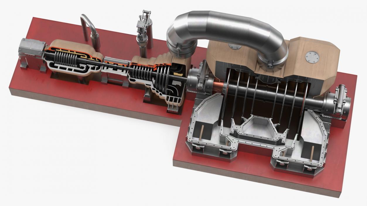 3D model Steam Turbine 2