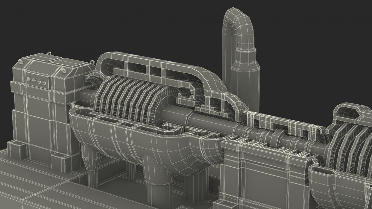 3D model Steam Turbine 2