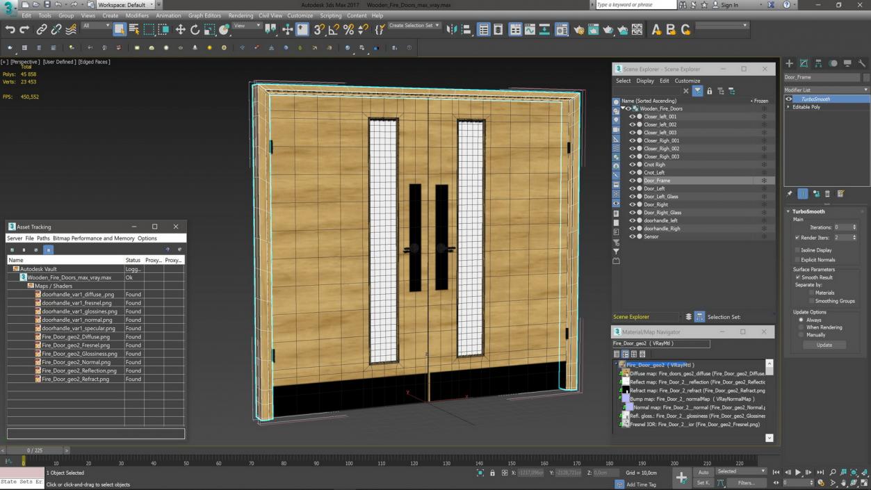 3D model Wooden Fire Doors(1)