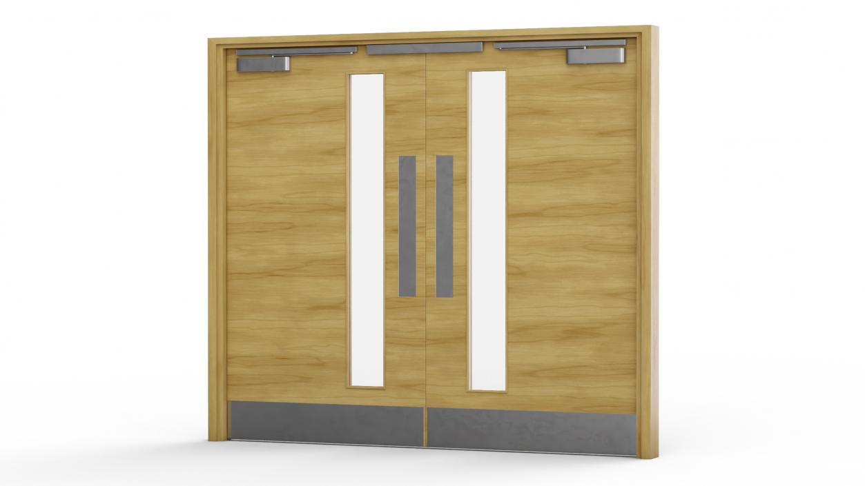 3D model Wooden Fire Doors(1)