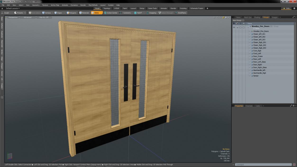 3D model Wooden Fire Doors(1)