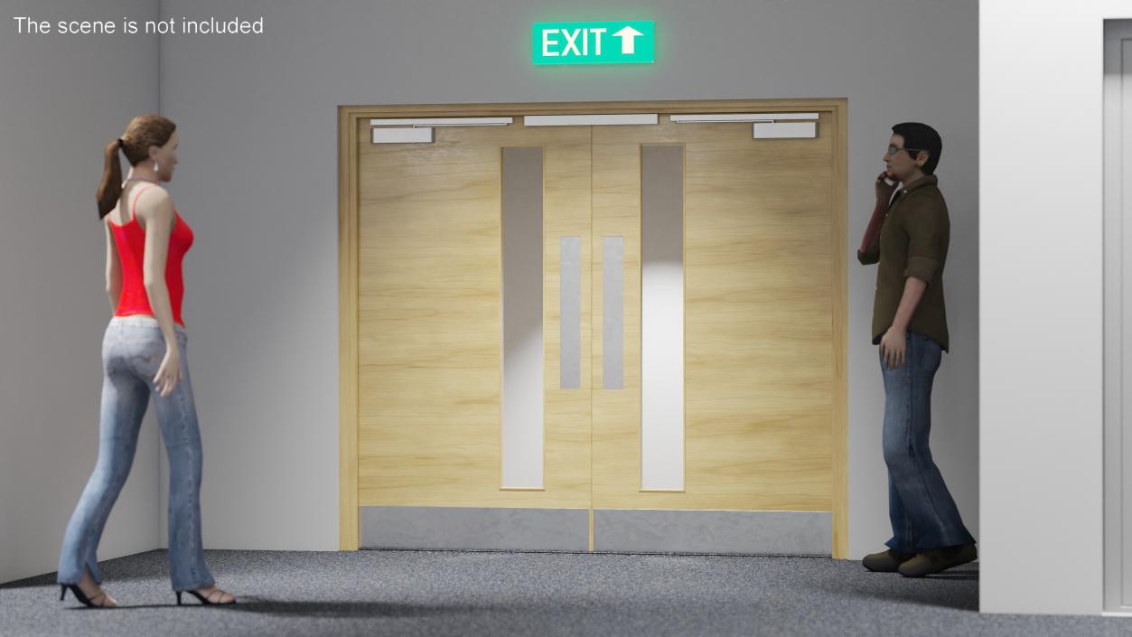 3D model Wooden Fire Doors(1)