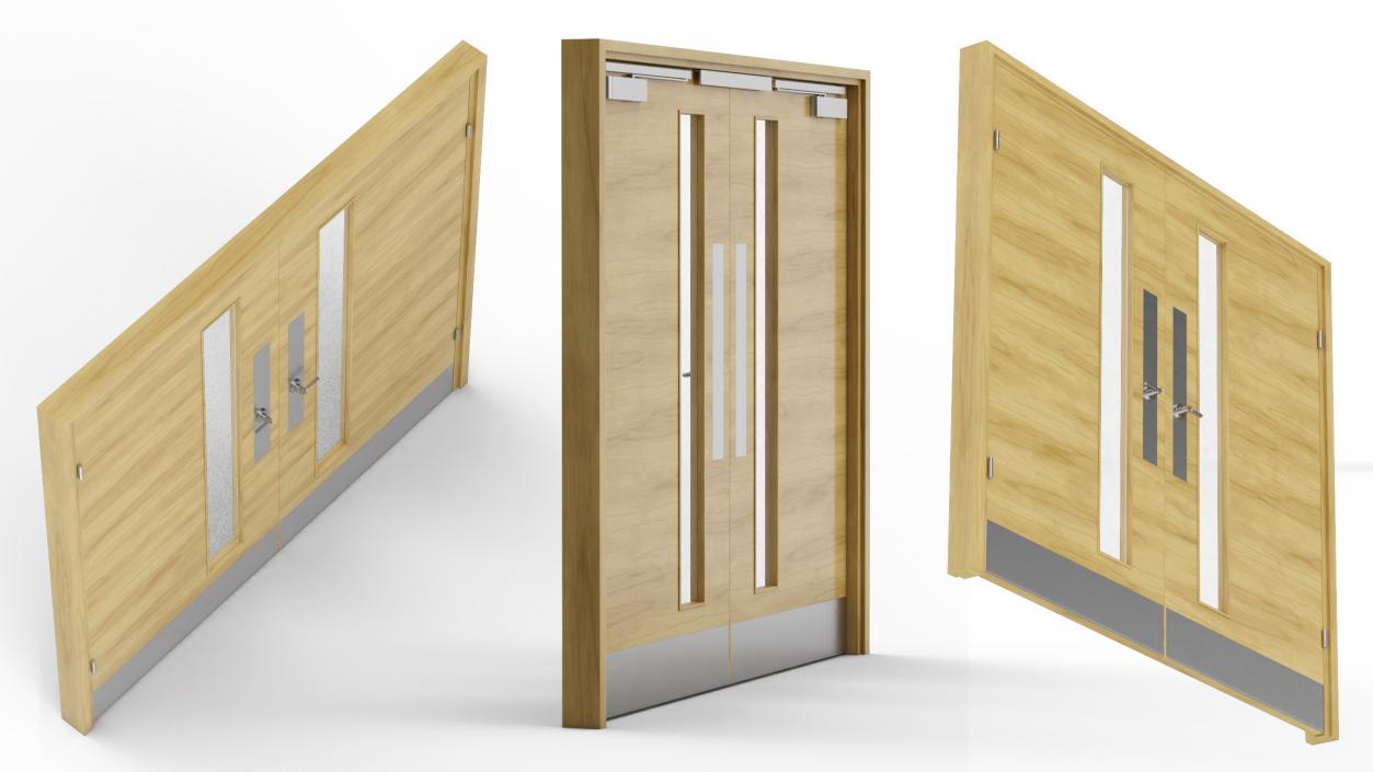 3D model Wooden Fire Doors(1)