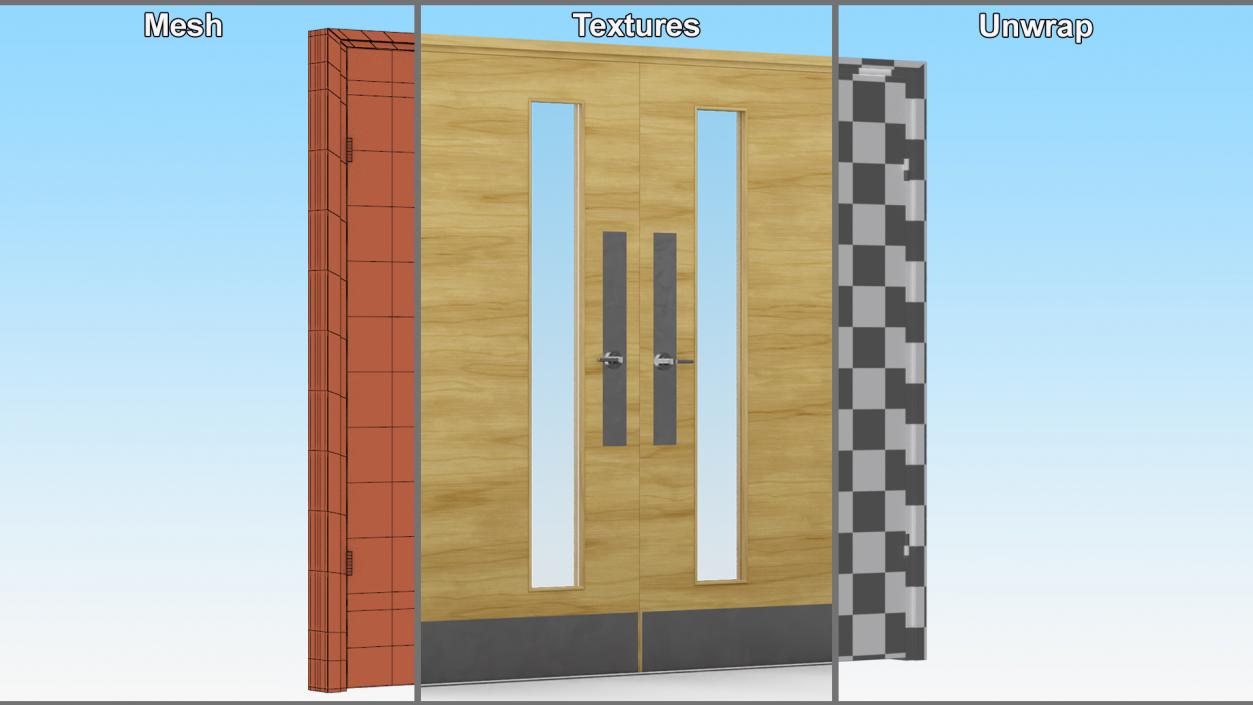 3D model Wooden Fire Doors(1)