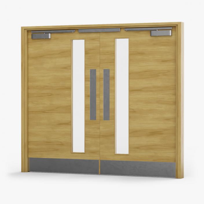 3D model Wooden Fire Doors(1)