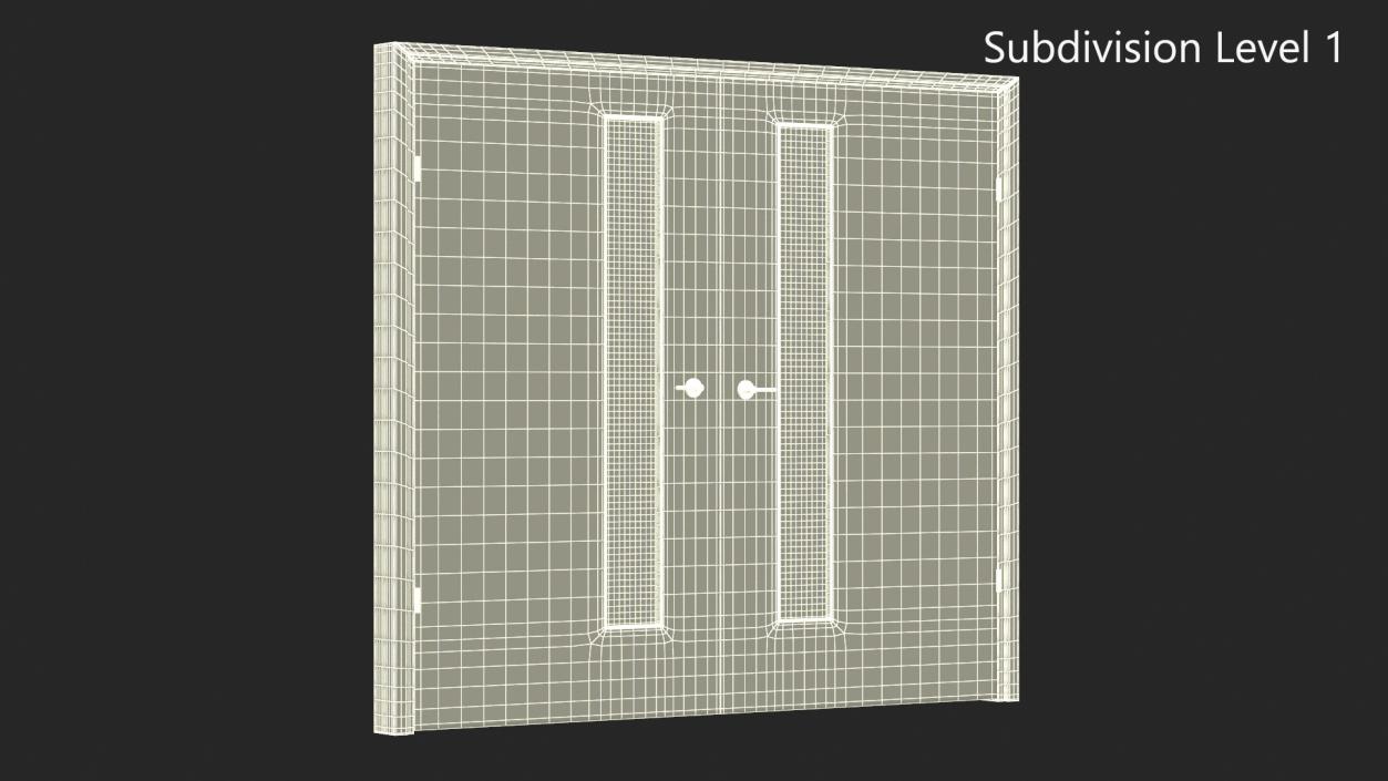 3D model Wooden Fire Doors(1)