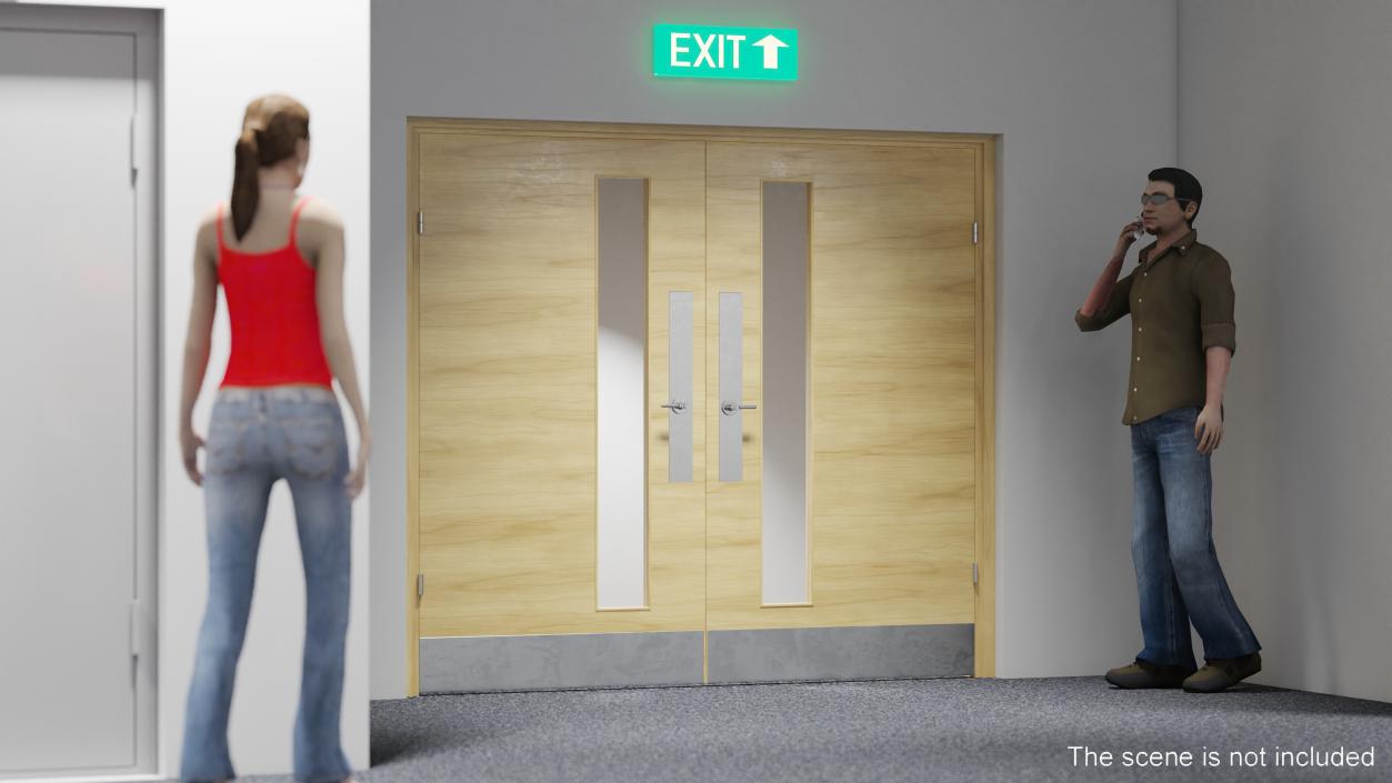 3D model Wooden Fire Doors(1)