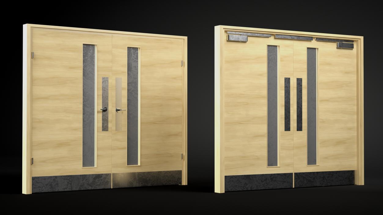 3D model Wooden Fire Doors(1)