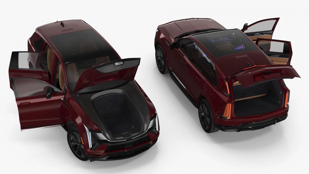 3D Cadillac Escalade IQ EV Black Cherry Tincoat Rigged