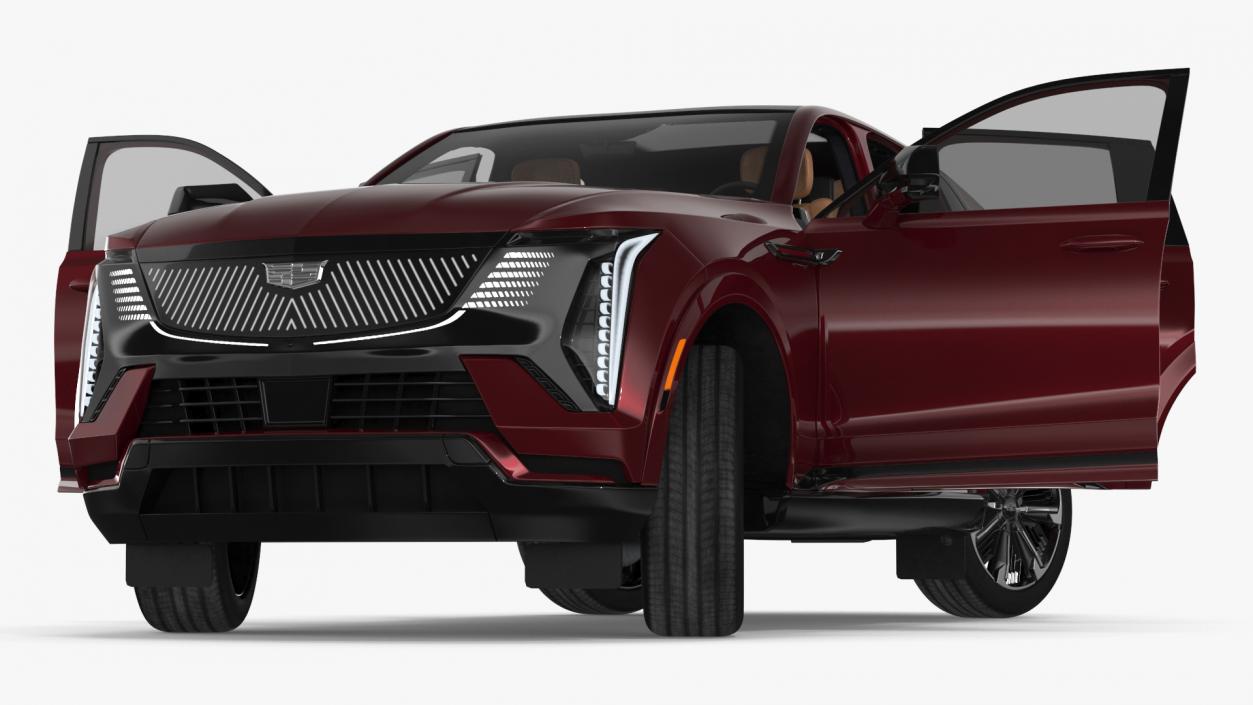 3D Cadillac Escalade IQ EV Black Cherry Tincoat Rigged