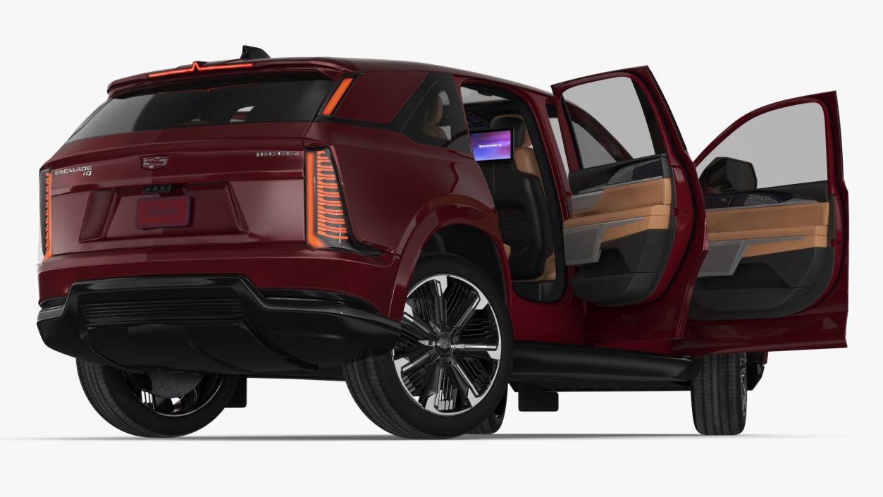 3D Cadillac Escalade IQ EV Black Cherry Tincoat Rigged