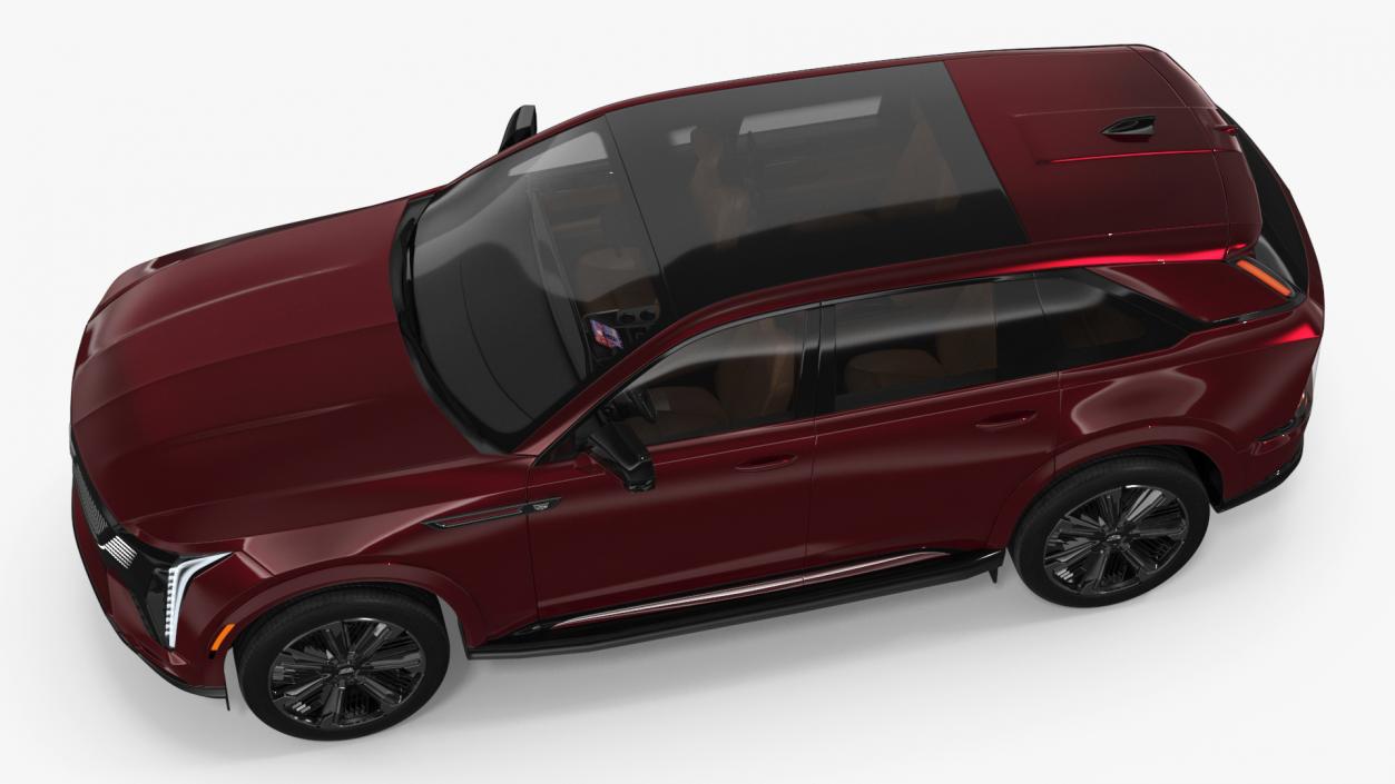 3D Cadillac Escalade IQ EV Black Cherry Tincoat Rigged