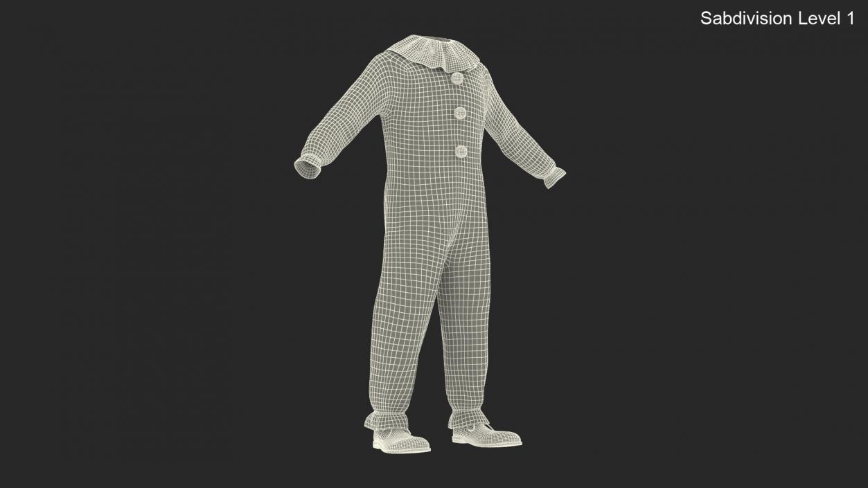 Funny Clown Costume 3D model