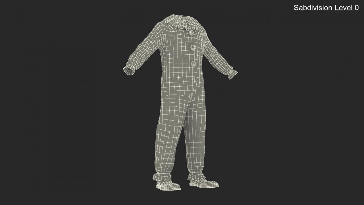 Funny Clown Costume 3D model