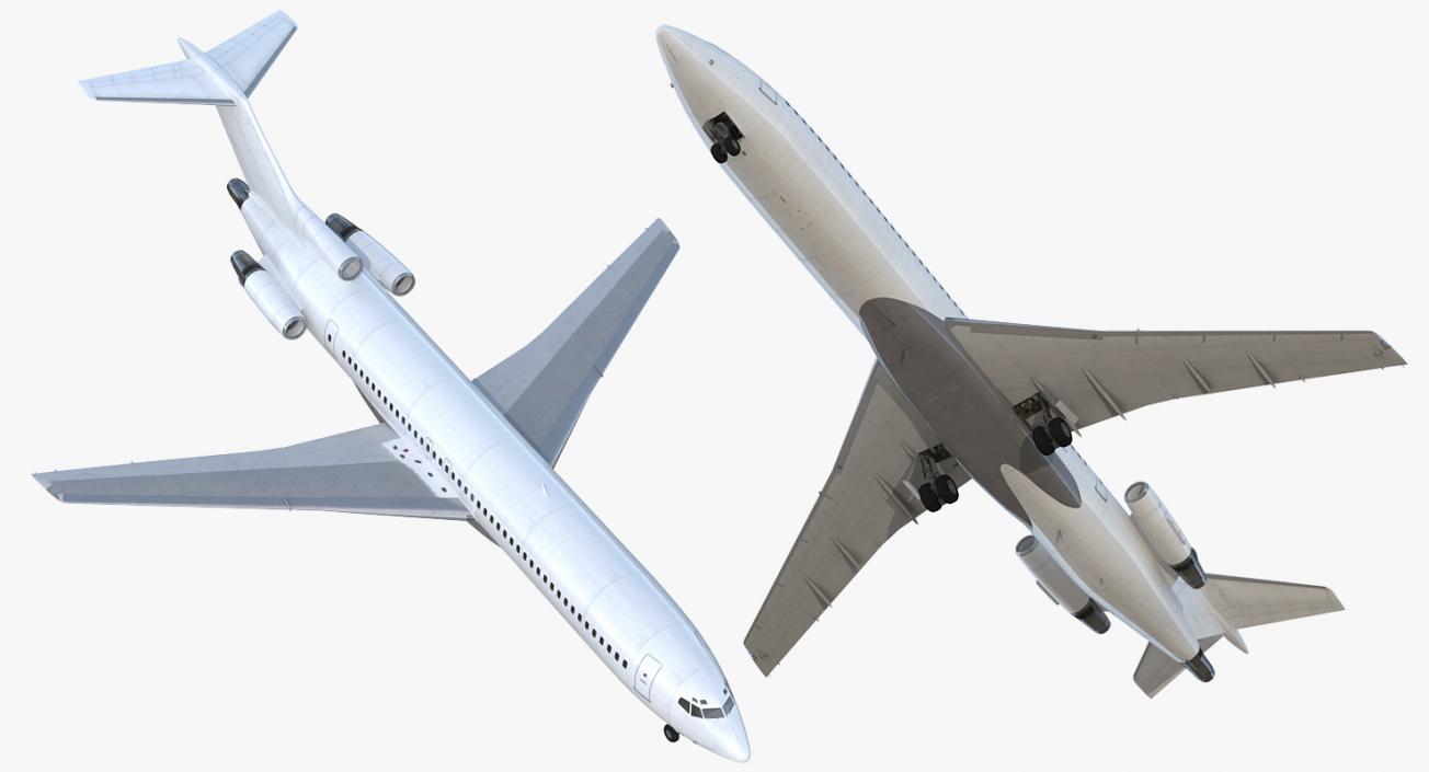 Boeing 727-200 Generic Rigged 3D model