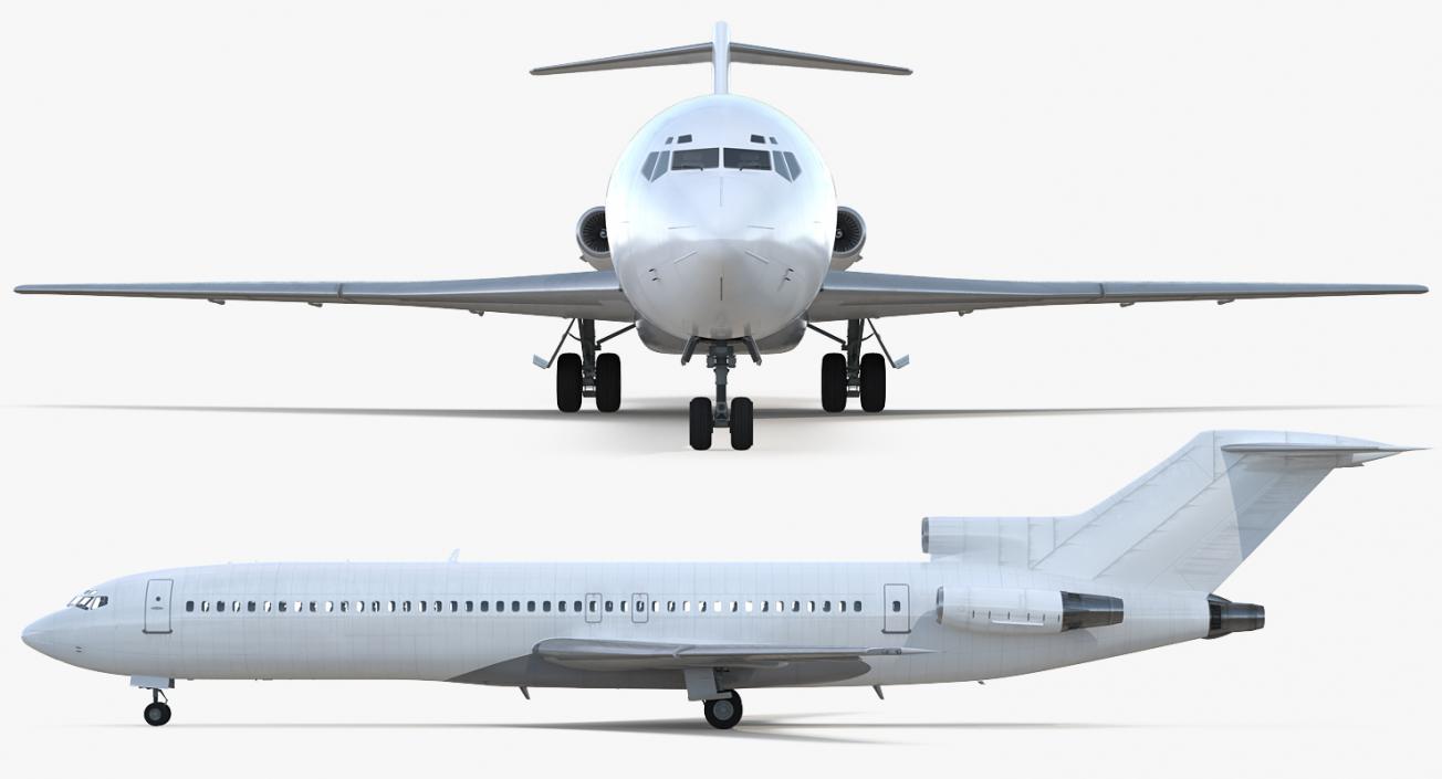 Boeing 727-200 Generic Rigged 3D model