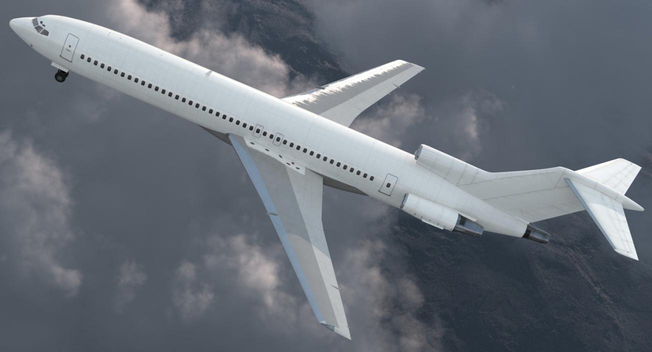 Boeing 727-200 Generic Rigged 3D model