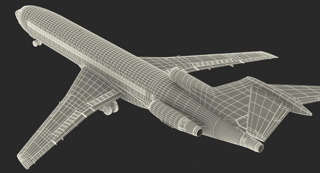 Boeing 727-200 Generic Rigged 3D model