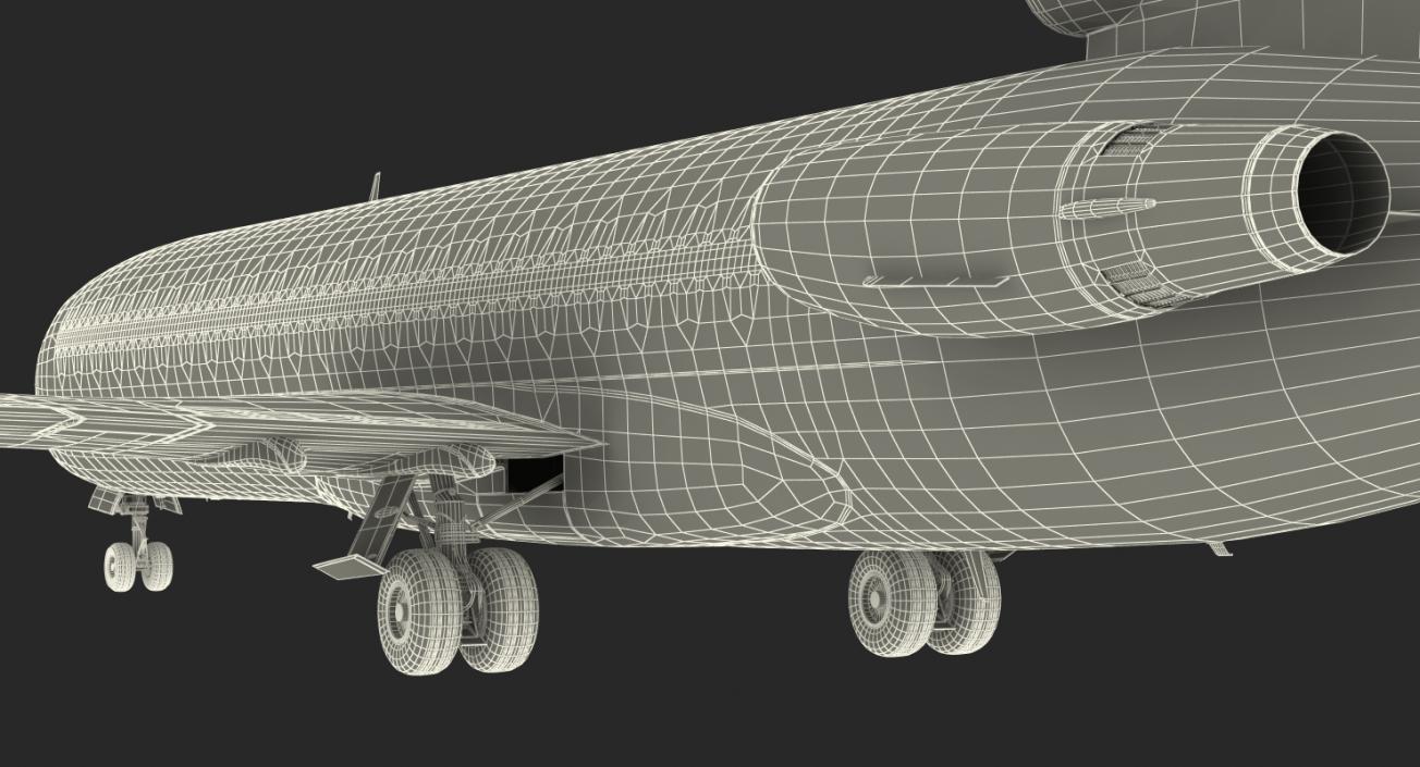 Boeing 727-200 Generic Rigged 3D model