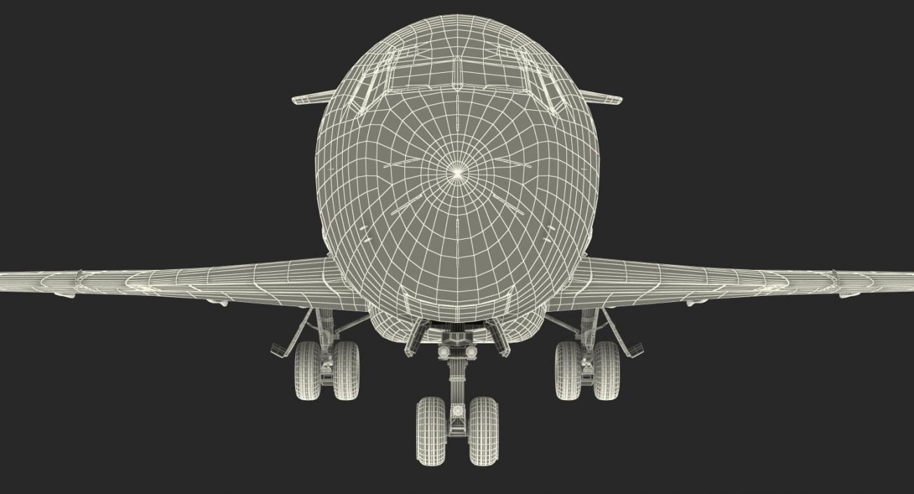 Boeing 727-200 Generic Rigged 3D model