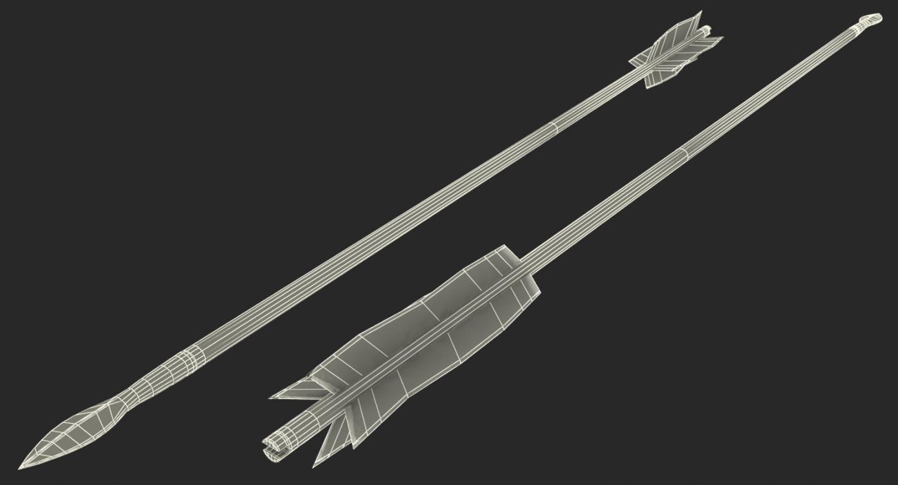 3D model Viking Bow and Arrow