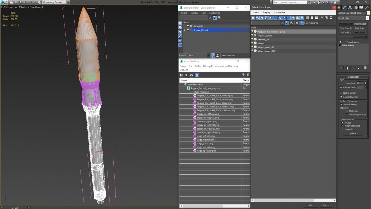 3D Angara Rocket model