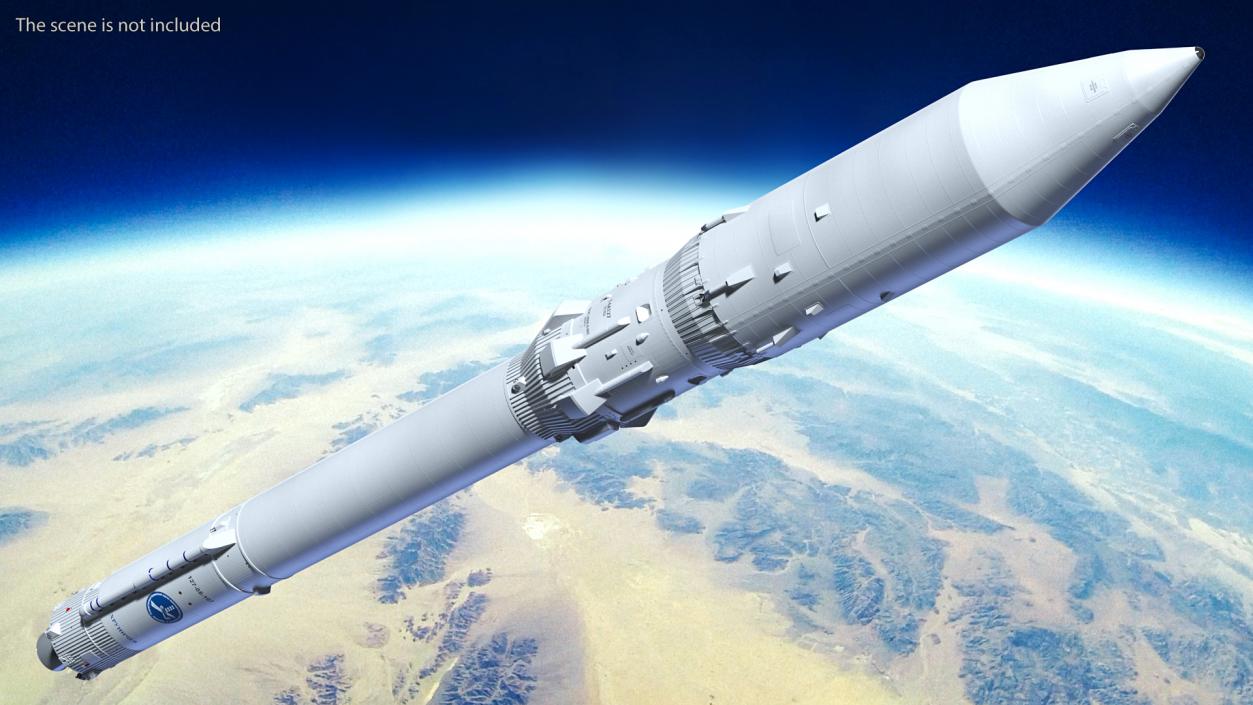 3D Angara Rocket model